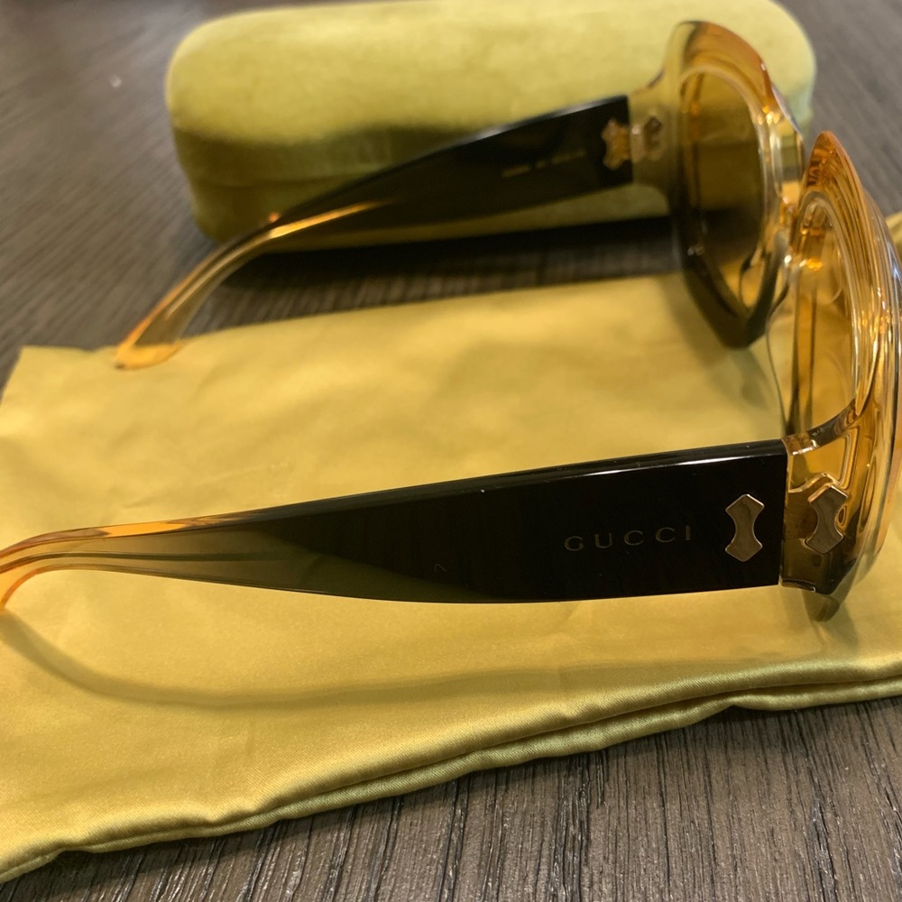 Beautiful Black Yellow Rectangular Frame Glasses ! - image 3